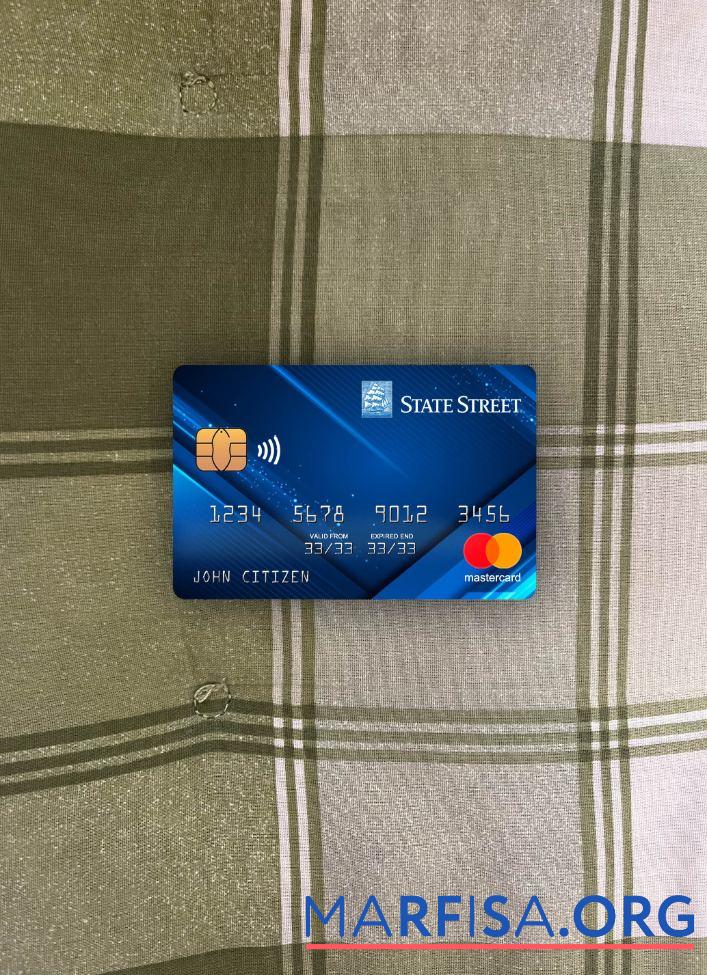 Downloadable USA State Street Corporation bank mastercard photolook front real example